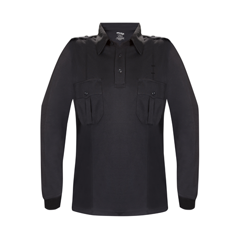 ELB-K5124-M Ufx Long Sleeves Uniform Polo, Midnight Navy - Medium