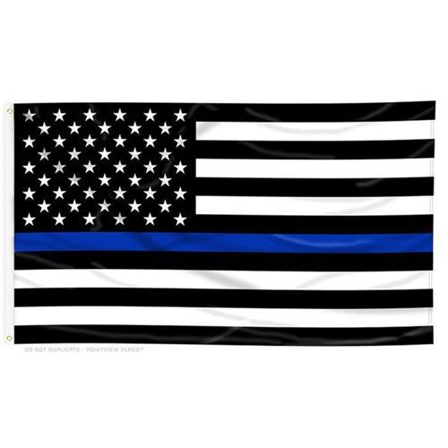 Picture of Thin Blue Line TBL-GBR-AMERICAN-3X5 3 x 5 ft. Thin Blue Line American Flag with Grommets&#44; Gold&#44; Blue & Red