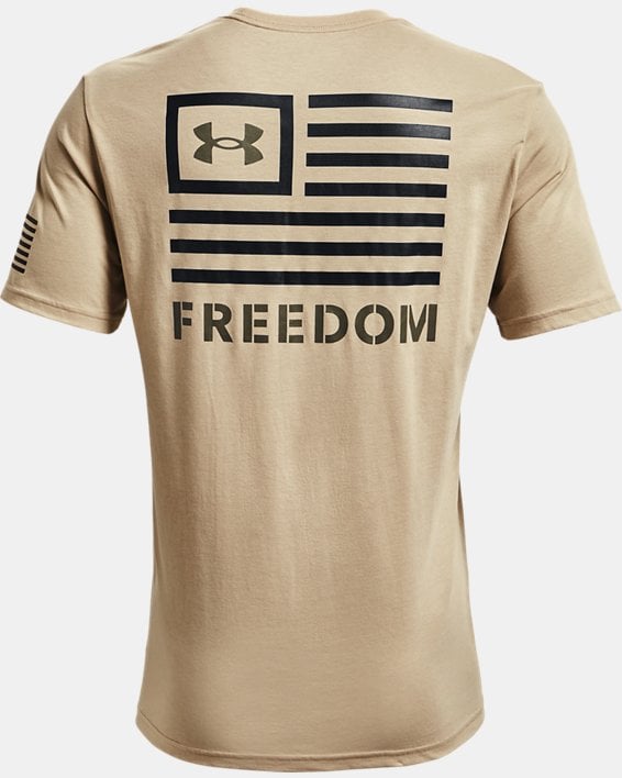 Under Armour 1370818290SM New Freedom Banner Short Sleeve T-Shirt, Desert Sand & Black - Small -  Inner Armour