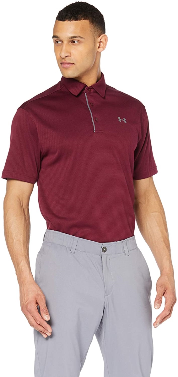 Under Armour 1290140609XL Tech Polo T-Shirt, Maroon & Graphite - Extra Large -  Inner Armour