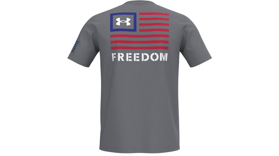Picture of Under Armour 1370818035LG Mens Freedom Banner T-Shirt&#44; Steel Light Heather & Royal - Large