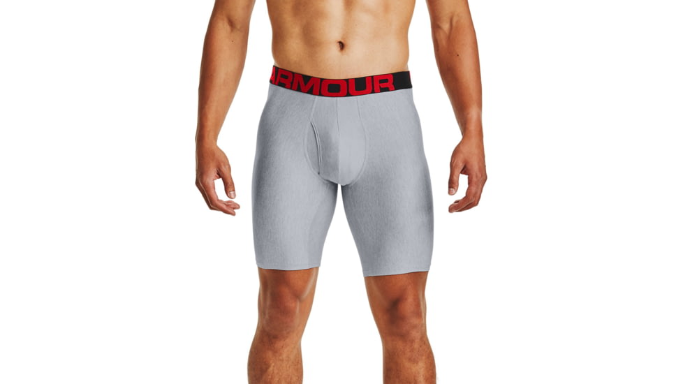 Picture of Under Armour 1363622011LG 9 in. Tech Boxer Jack&#44; Mod Gray Light Heather - Large - Pack of 2