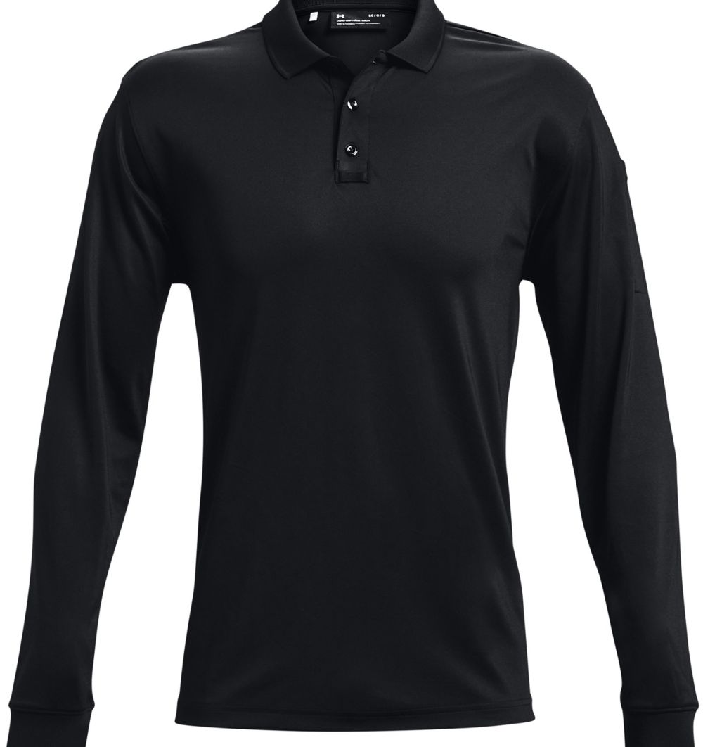 Picture of Under Armour 13653830013X Men Tac Performance Polo LS 2.0 Long Sleeve T Shirt&#44; Black - Size 3XL