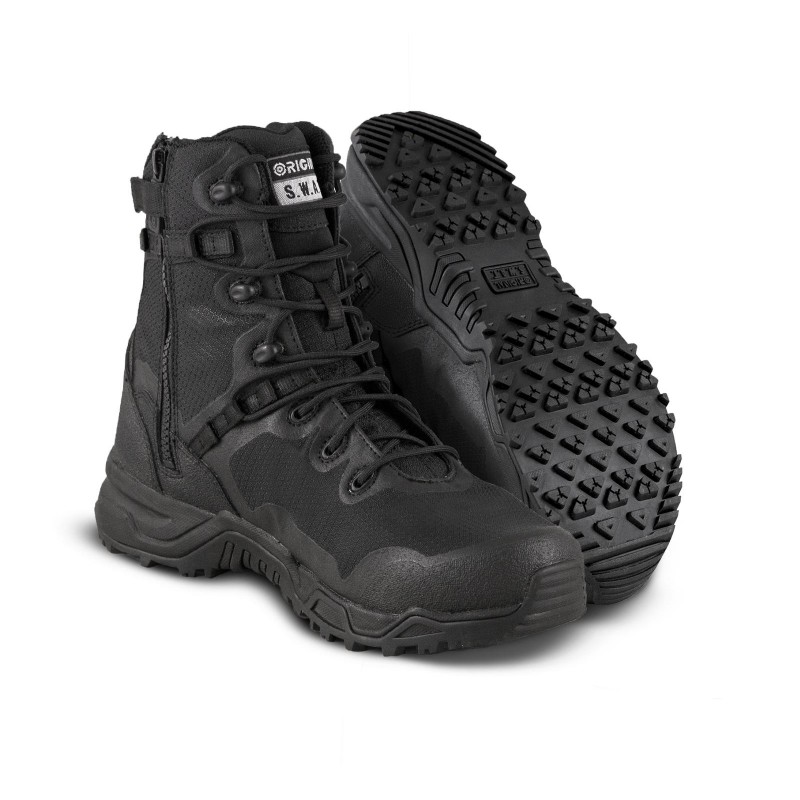 Picture of Original SWAT OS-177501-7.5 Alpha Fury 8 Side-Zip Boots for Men&#44; Black - Size 7.5