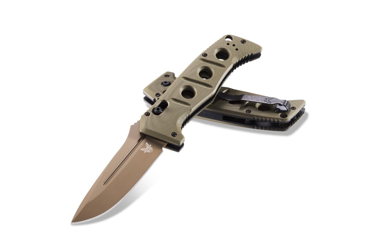 Picture of Benchmade BM-2750FE-2 Shane Sibert Auto Adamas Axis Stud Folding Knife&#44; Olive Green