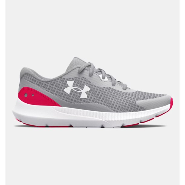 Under Armour 30248941047.5 Womens Surge 3 Running Shoe, Halo Gray, Penta Pink & White - Size 7.5 -  Inner Armour