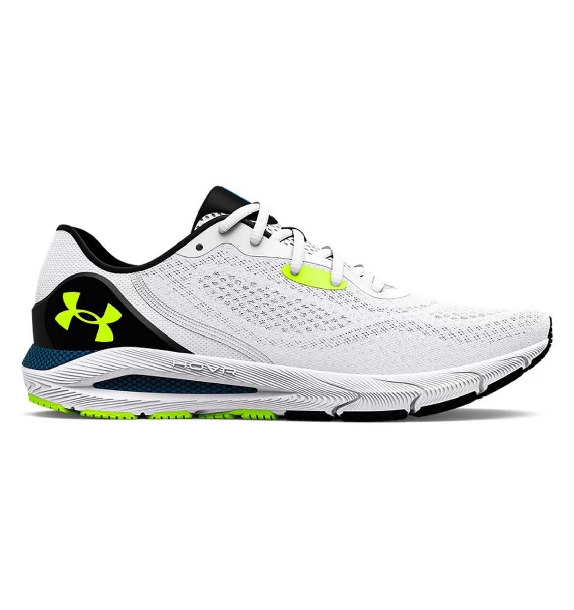 Under Armour 302489810011.5 HOVR Sonic 5 Running Shoe for Men, White & High Vis-Yellow - Size 11.5 -  Inner Armour