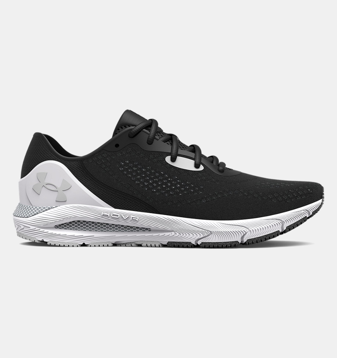 Picture of Under Armour 30249060017.5 Womens HOVR Sonic 5 Running Shoes&#44; Black & White - Size 7.5