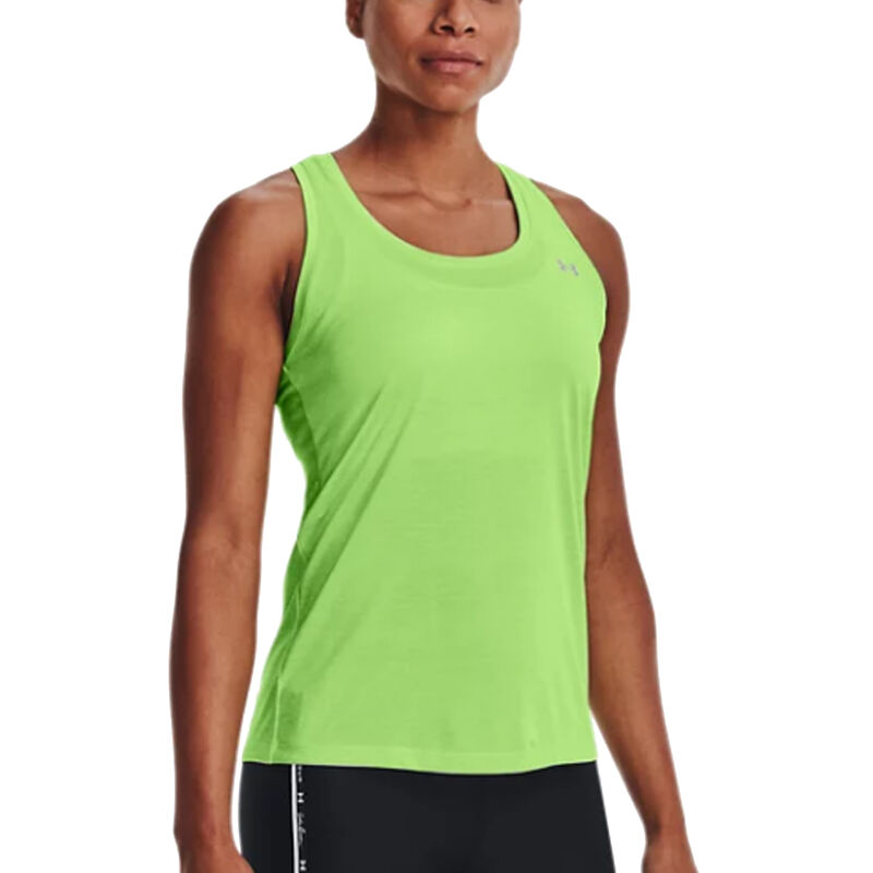 Picture of Under Armour 1275487752XL Tech Tank Top for Women - Twist&#44; Quirky Lime & Metallic Silver - Extra Large