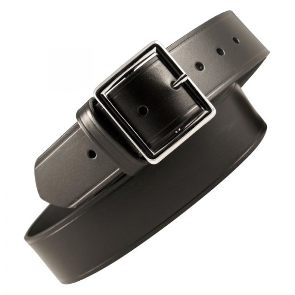 Picture of Boston Leather 6505-1-46-GLD 46 in. Long 1.75 in. Plain Leather Garrison Belt with Brass Buckle&#44; Black