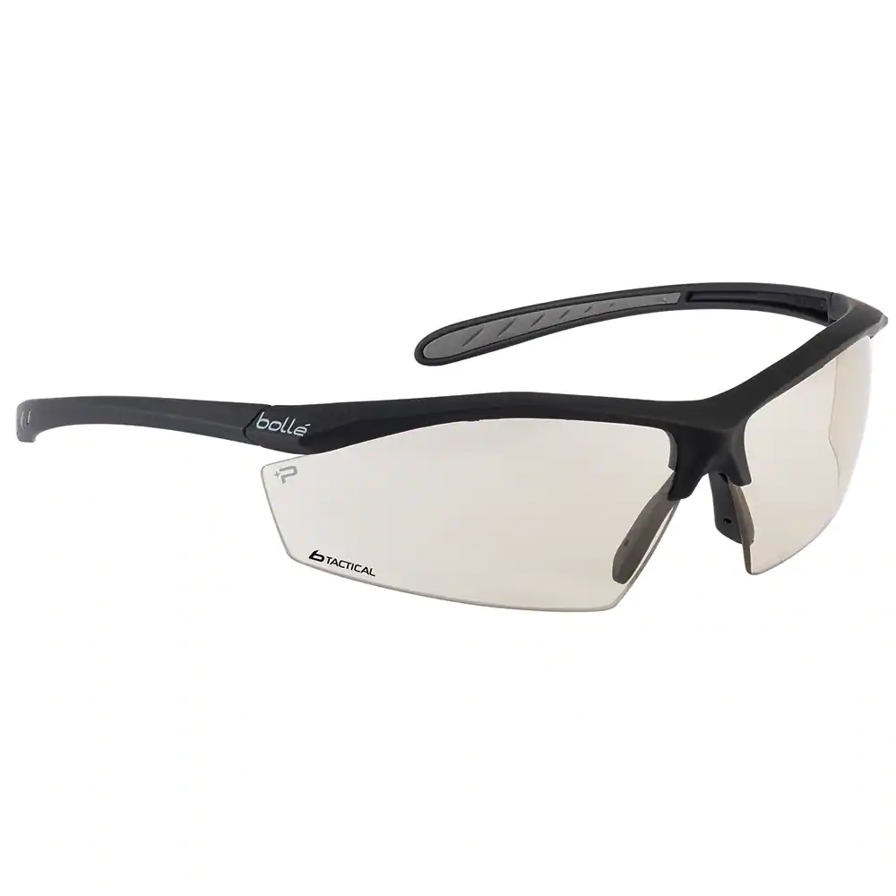 Picture of Bolle BE-PTSSENT-C01 Sentinel Safety Glasses with CSP Lens for ANSI Z87.1 & MIL-PRF-32432A - Platinum Antifog & Antiscratch Coating - Matte Black Frame