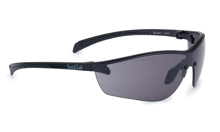 Picture of Bolle BE-PSSSILI443B Silium Plus Safety Glass&#44; Matte Black - Smoke Lens