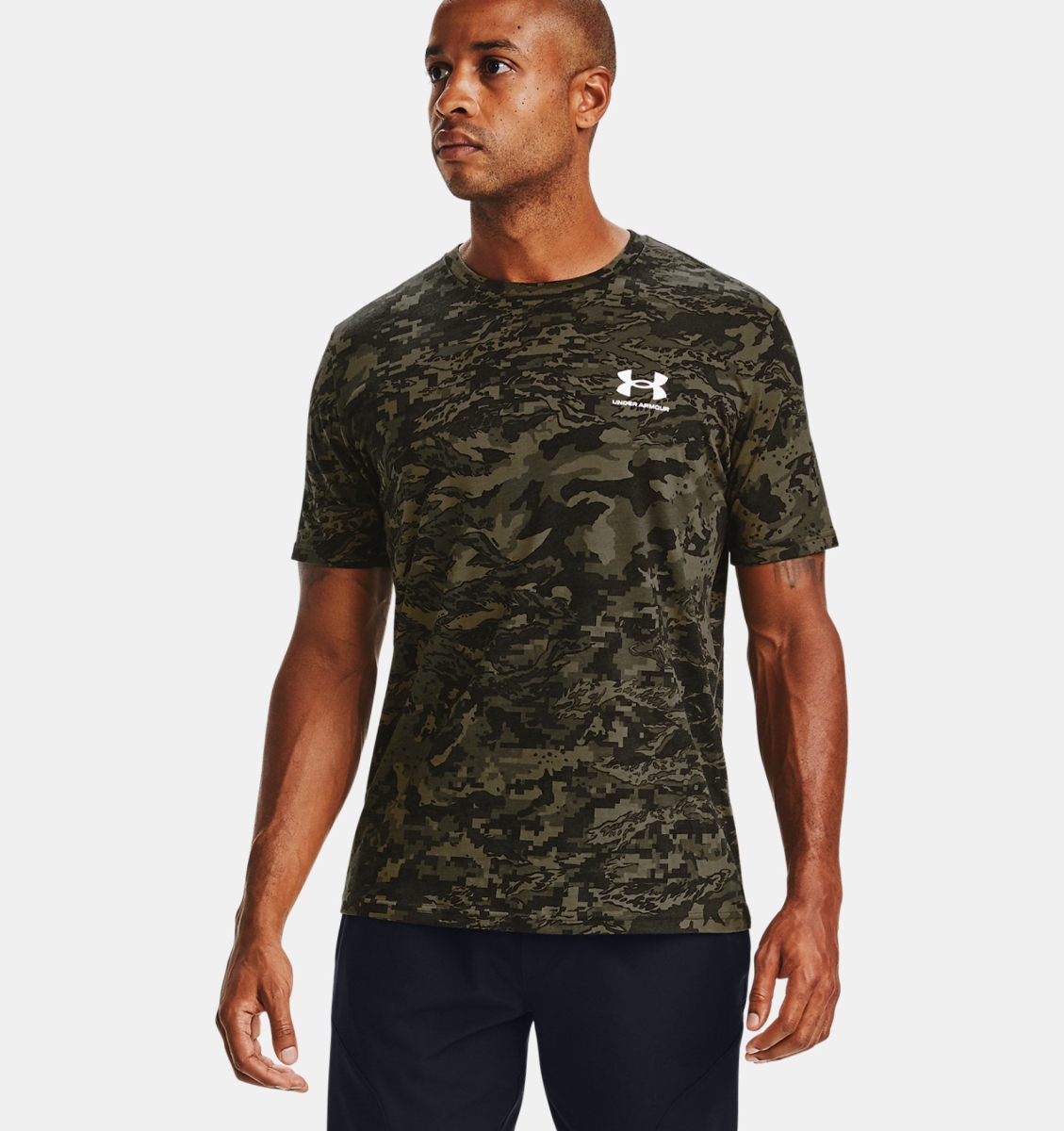 Picture of Under Armour 13577270013X Mens ABC Camo Short Sleeve T-Shirt&#44; Black & White - 3X