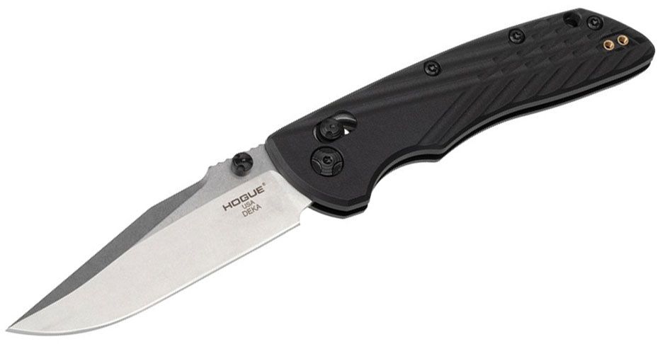 HOG-24379 3.25 in. Clip Point Blade Tmb Ply Folding Knife, Black