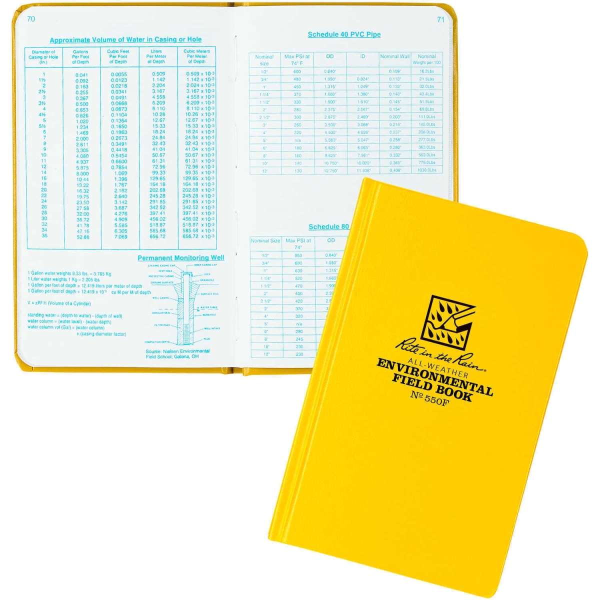 4.75 x 7.5 in. Environmental Hard Cover Book, Yellow