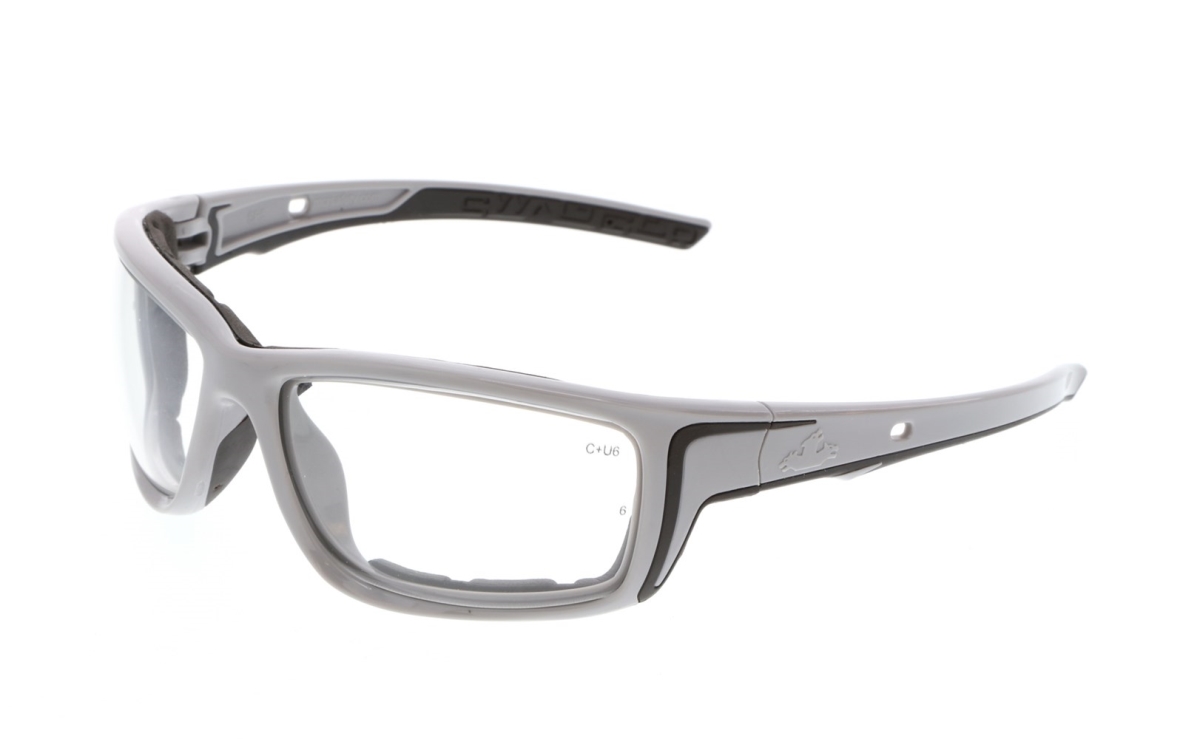 Swagger (SR5), Safety Glasses, MAX6 Anti-Fog, Clear Lens, Glacier Gray Frame, Full-Frame, 12 PK