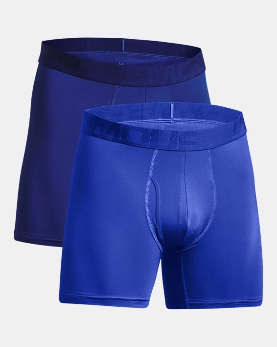 Picture of Under Armour 1363623456LG 6 in. Tech Mesh Boxerjock for Mens&#44; Bauhaus Blue & Versa Blue - Large - Pack of 2
