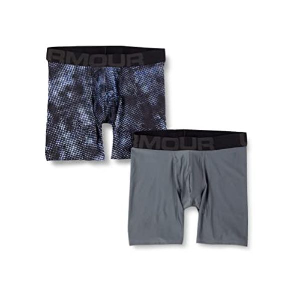 Picture of Under Armour 1363621456SM 6 in. Tech Boxerjock Underwear&#44; Bauhaus Blue & Pitch Gray - Small - Pack of 2