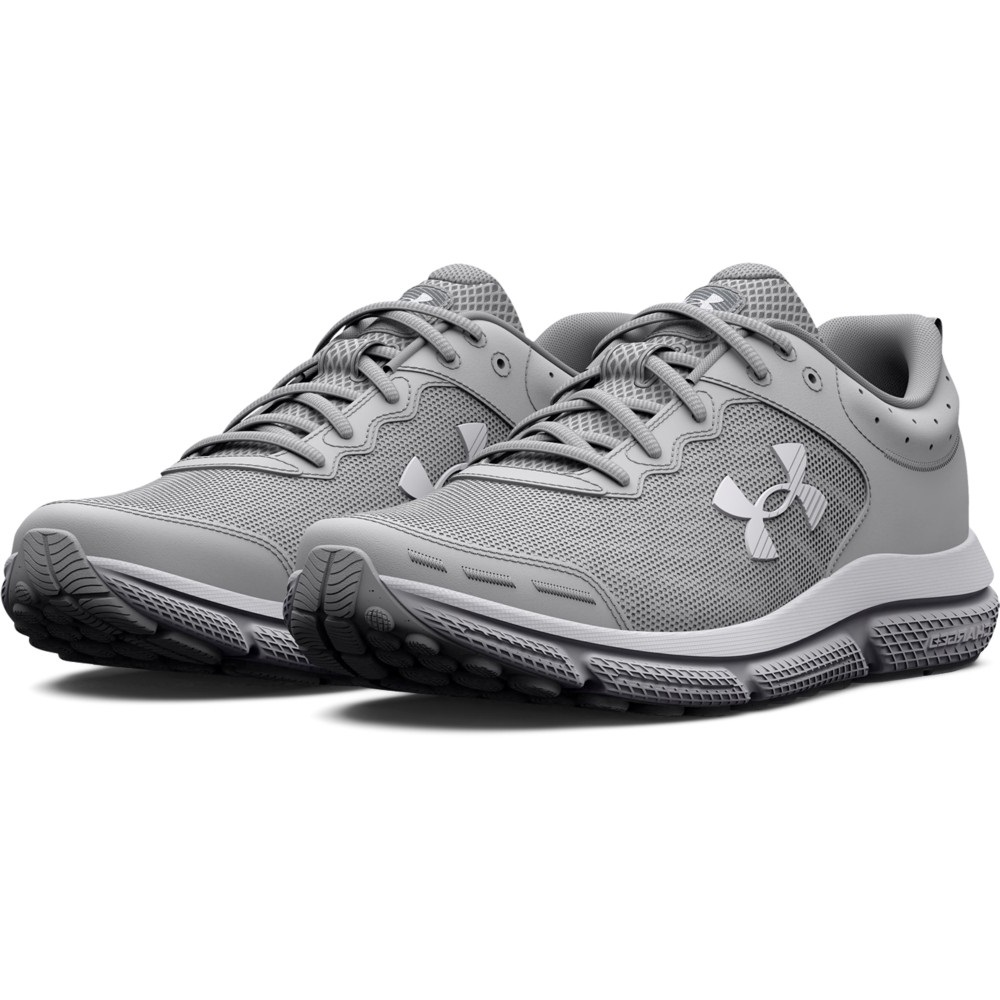 Under Armour  Mens Charged Assert 10 Running Shoes, Mod Gray & White - Size 8
