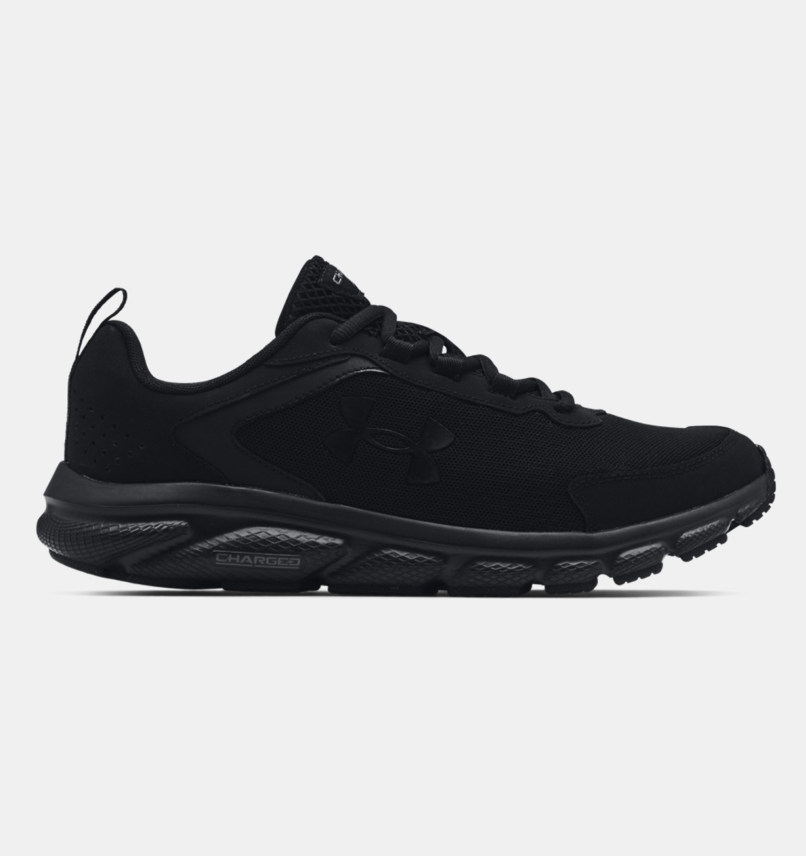 Under Armour 30261790036.5 Womens Charged Assert 10 Running Shoes, Black, Still Water & Halo Gray - Size 6.5