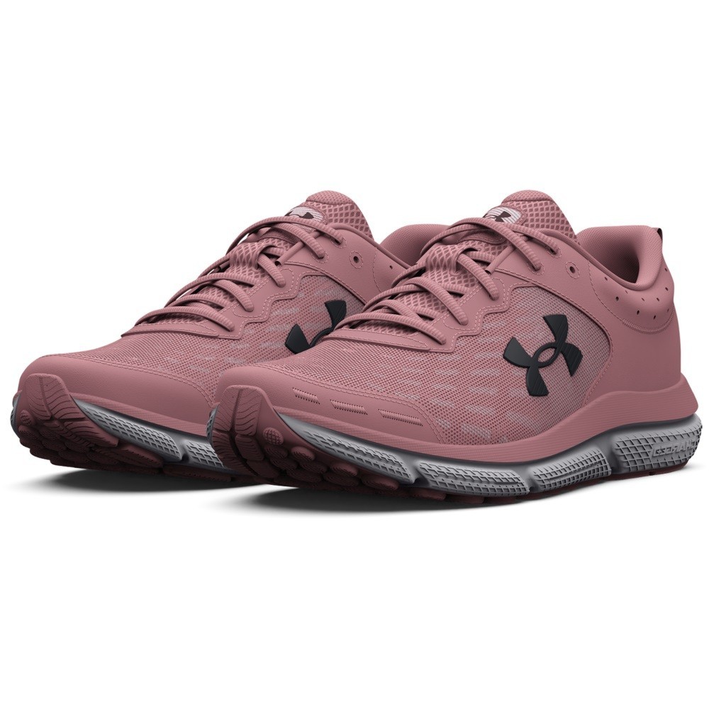 Under Armour 302617960010.5 Womens Charged Assert 10 Running Shoes, Pink Elixir & Black - Size 10.5
