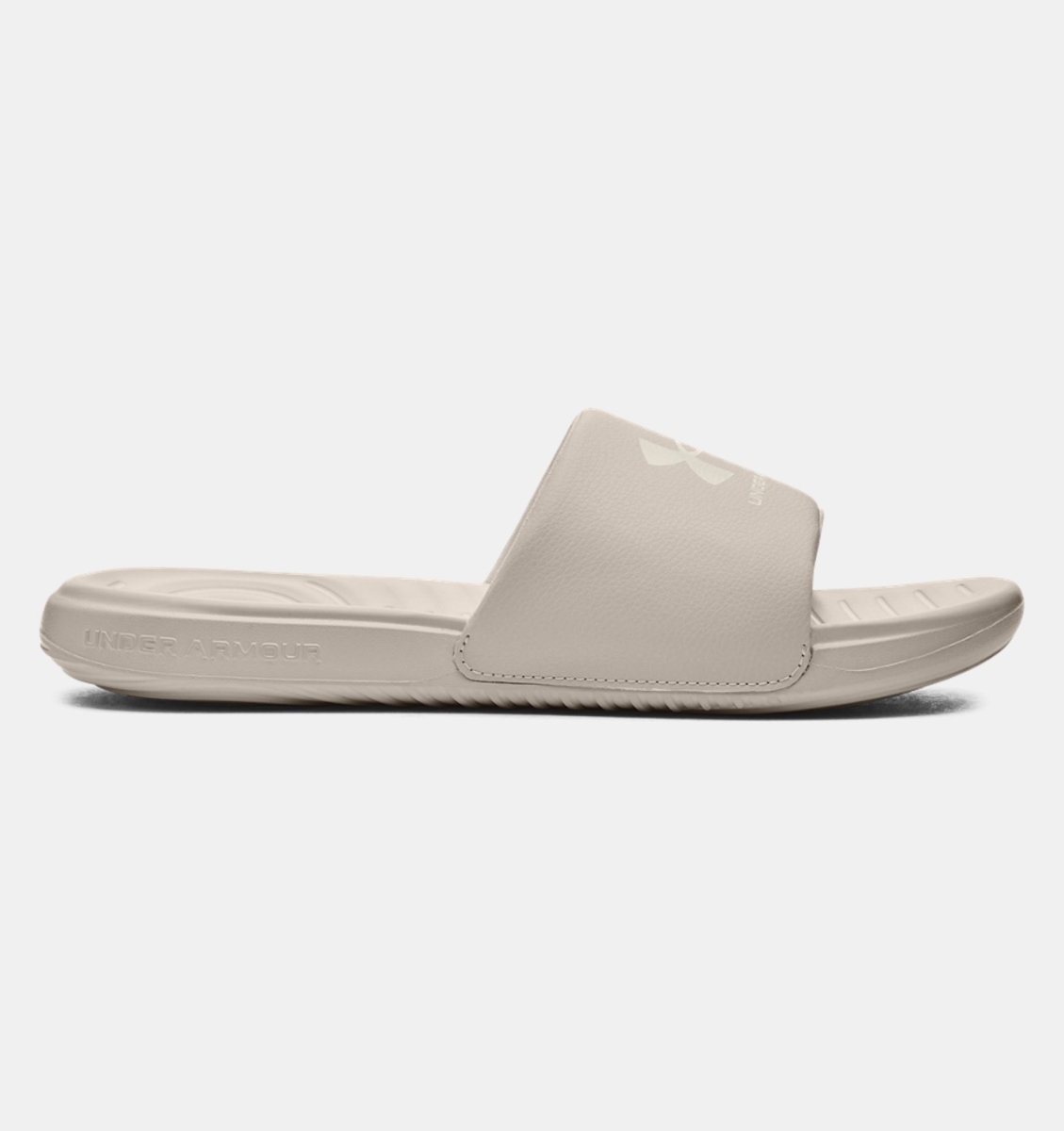Picture of Under Armour 302376110911 Mens Ansa Ansa Fixed Slides&#44; Fog & Ivory - Size 11