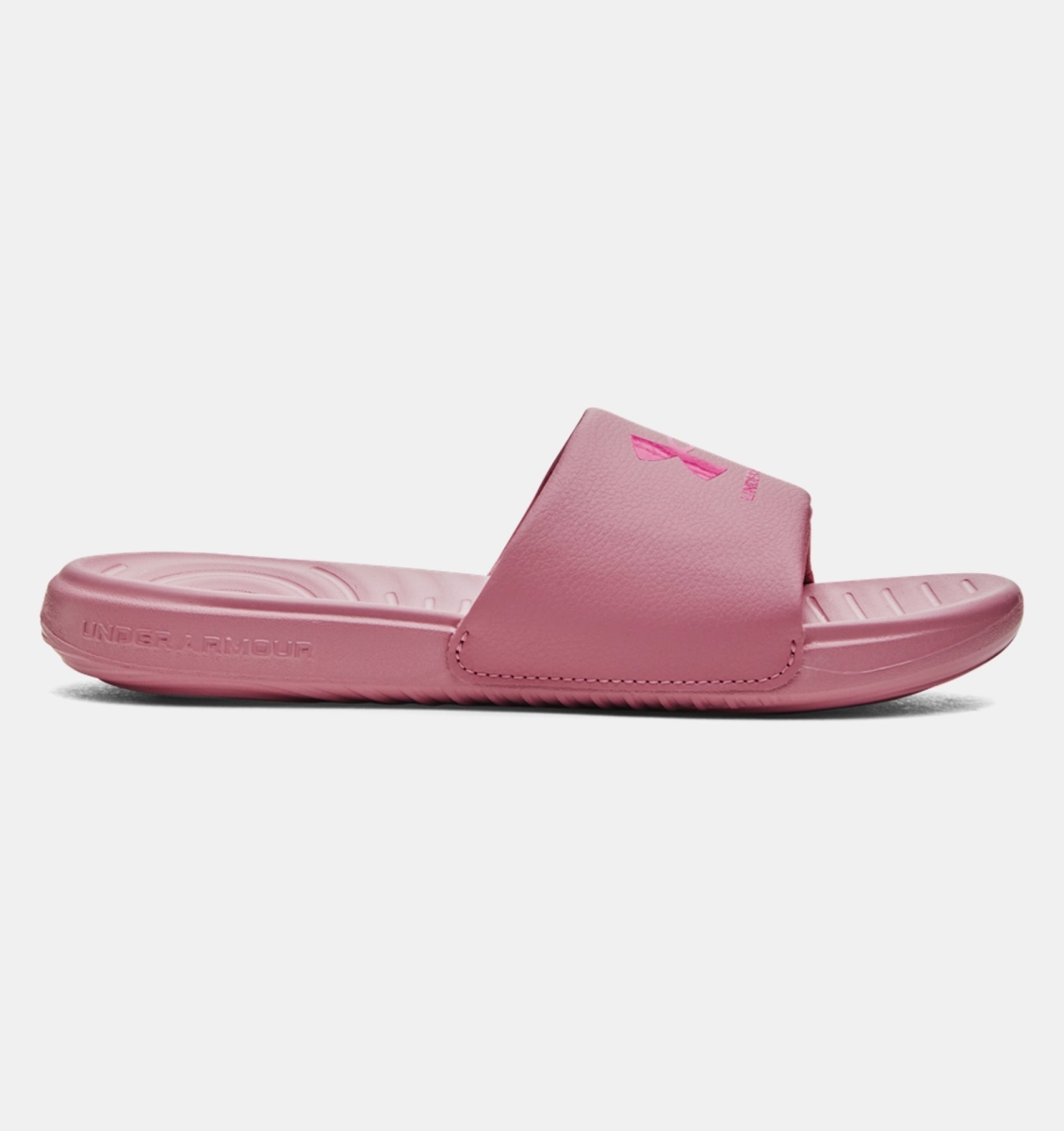 Picture of Under Armour 30237726058 Womens Ansa Fixed Slides&#44; Pink Elixir & Rebel Pink - Size 8