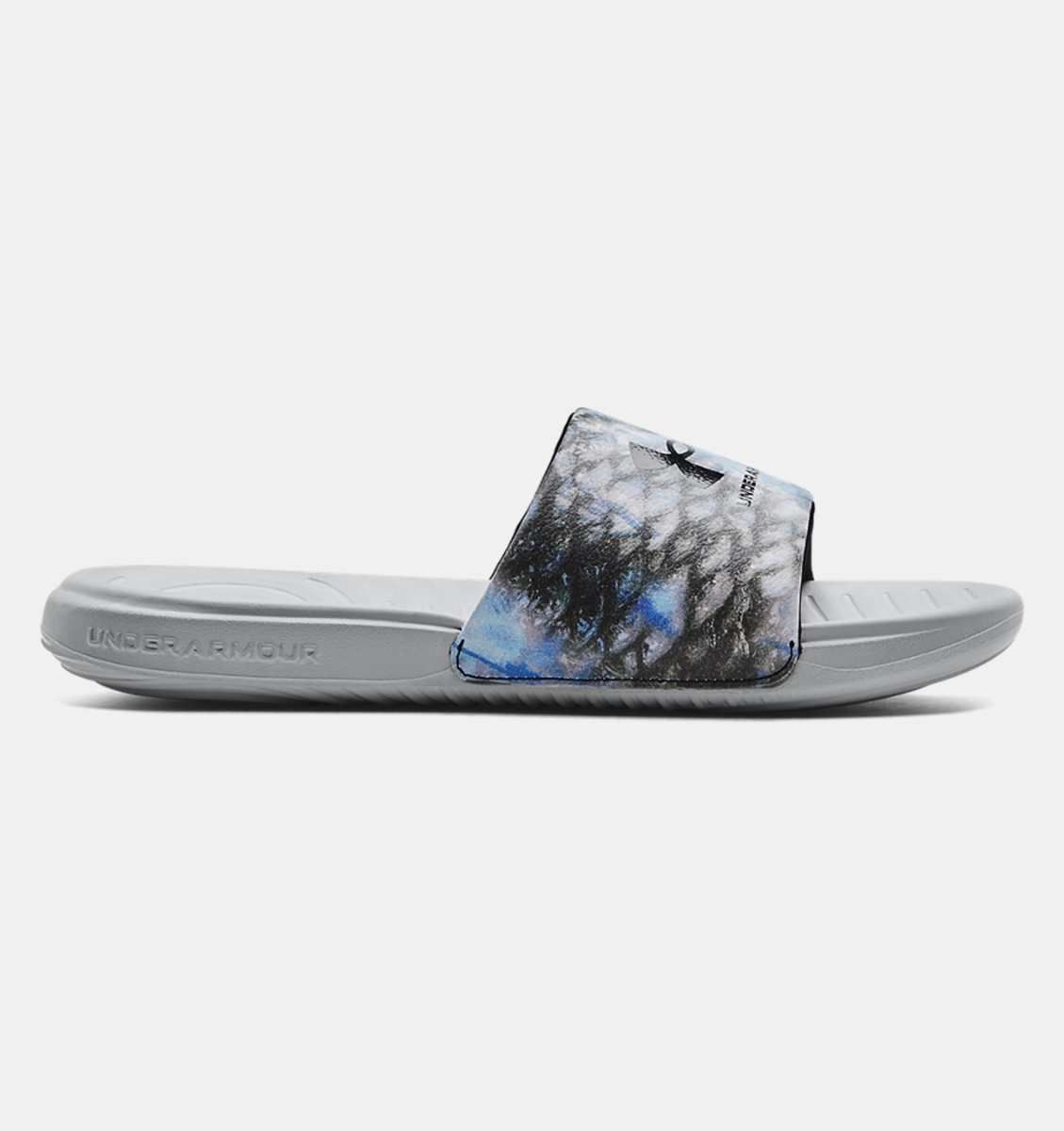 Under Armour 302443440714 Mens Ansa Graphic Slides Sandals, Carolina Blue & Mod Gray - Size 14 -  Inner Armour