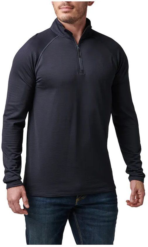Picture of 5.11 Tactical 5-72235724M Stratos 0.25 Zip Shirt, Dark Navy - Medium