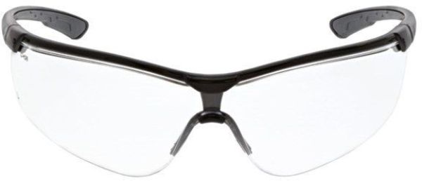 Picture of MCR Safety MCR-KD710AF KD7 Klondike Temple Clear UV-AF Lens Safety Glasses&#44; Black & Gray