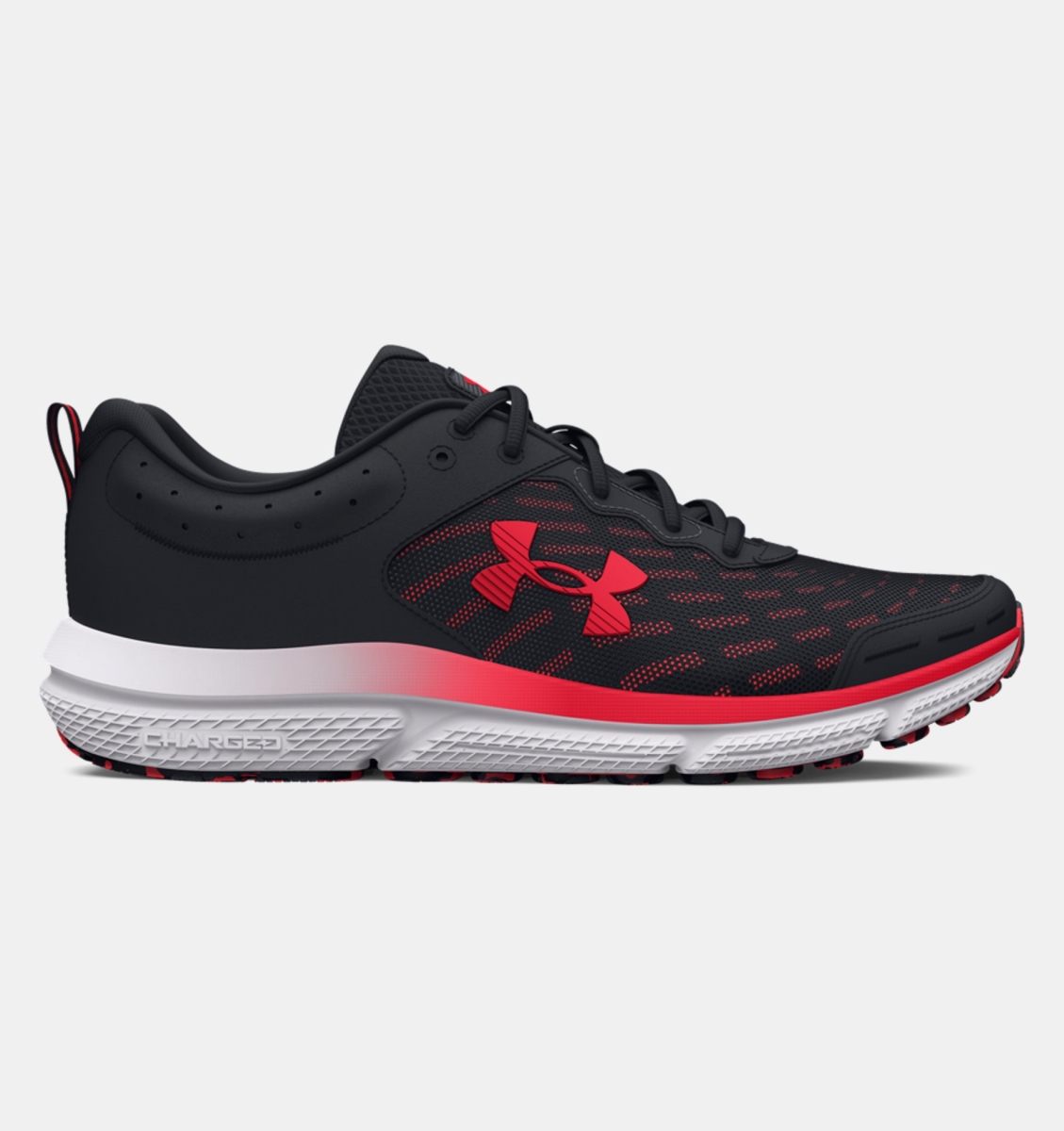 Under Armour 302617500610 Charged Assert 10 Running Shoe, Black & Red - Size 10 -  Inner Armour