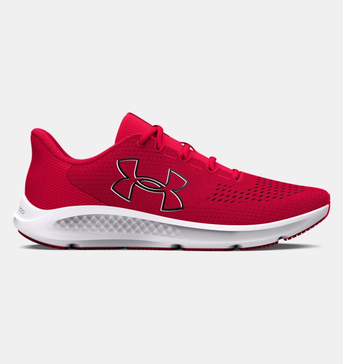 Under Armour 30265186008.5 Mens Charged Pursuit 3 Big Logo Running Shoes, Red - Size 8.5