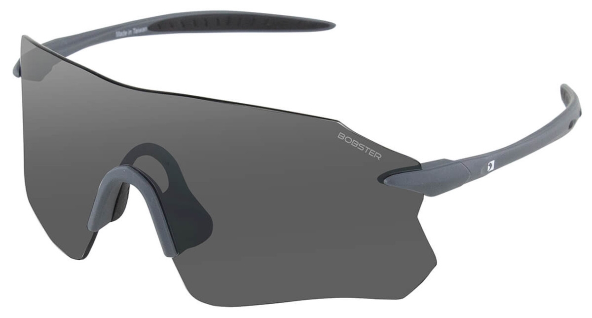 BOB-BAER01 Matte Gray Frame with Smoke Silver Mirror Lens Aero Sunglasses