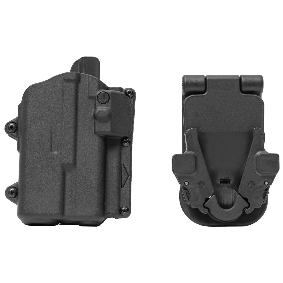 Picture of Alien Gear AG-R2-LB-0057-R-B-L1-D Right Hand Rapid Force Level 2 Slim Holster for Glock 19 with Light QDS, Black