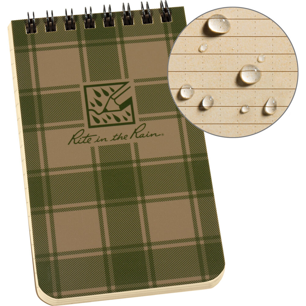 RIR-PL935T 3 x 5 in. Polydura Top-Spiral Notebook