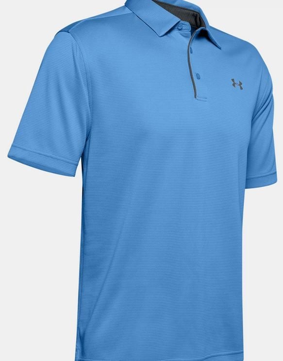 Under Armour 1290140561SM Mens Tech Polo T-Shirt, Starlight & Pitch Gray - Small