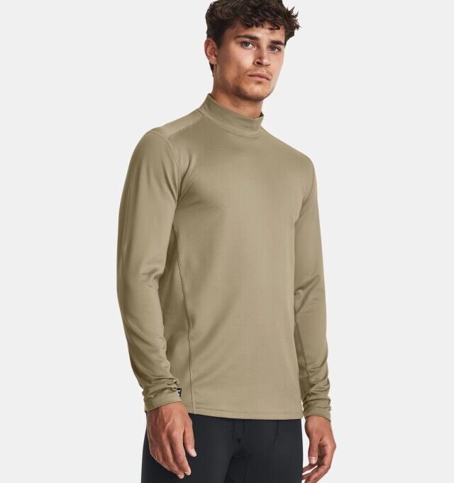 Under Armour  Tactical ColdGear Infrared Base Mock, Federal Tan & Black - Extra Large