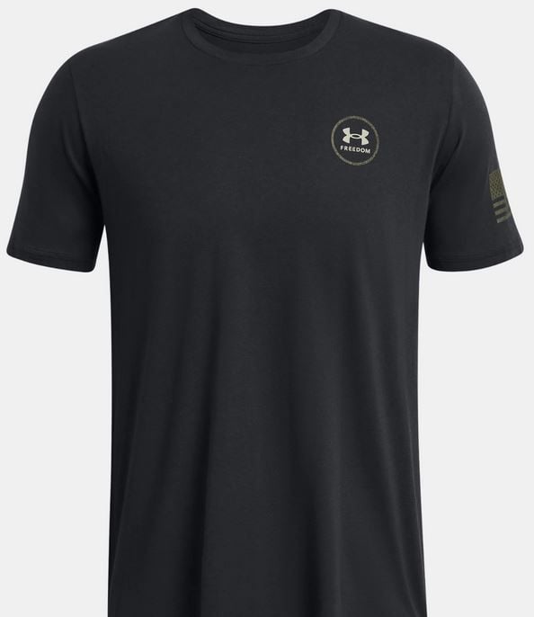 Under Armour 1385951001MD Men Freedom by 1775 Mission Made Short Sleeve T-Shirt, Black - Medium