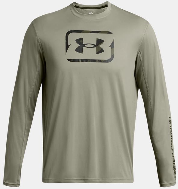 Under Armour 1383578504XL Men Iso-Chill Freedom Hook Long Sleeve T-Shirt, Grove Green - Extra Large