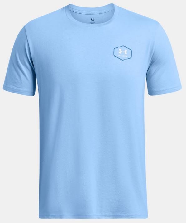 Under Armour 1383002410MD Men Freedom Marlin Short Sleeve T-Shirt, Carolina Blue - Medium