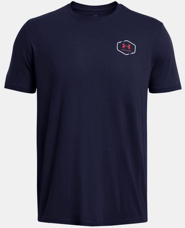Under Armour 1383002475MD Men Freedom Marlin Short Sleeve T-Shirt, Midnight Navy - Medium