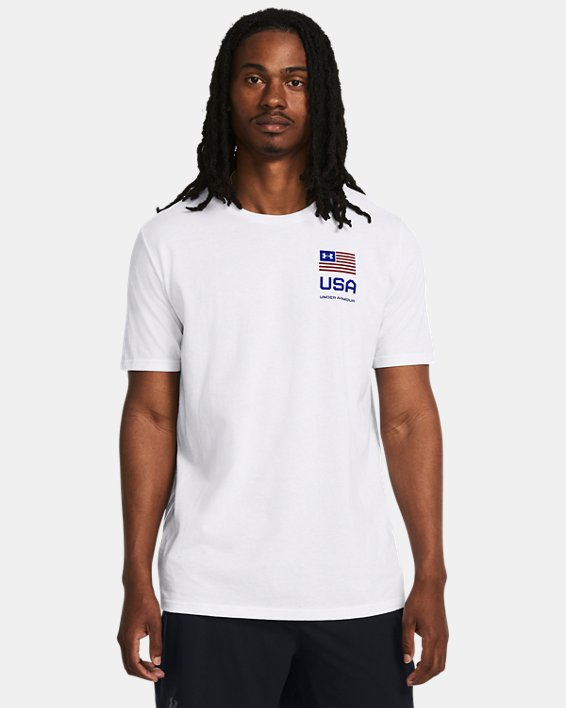 Under Armour 1382992100LG Freedom Amp 4 T-Shirt, White & Team Royal - Large