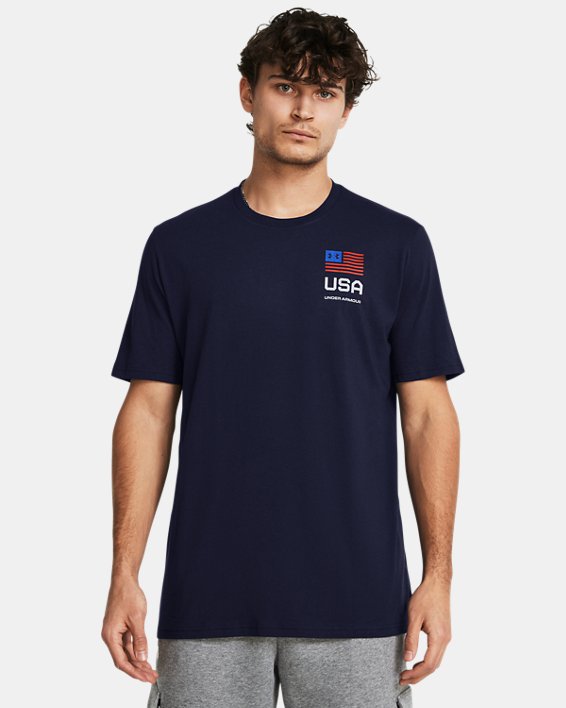 Under Armour 1382992410MD Freedom Amp 4 T-Shirt, Midnight Navy & Steel - Medium