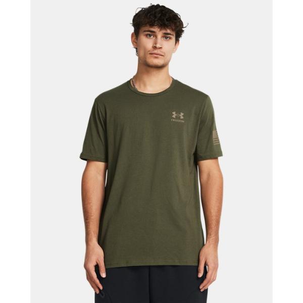 Under Armour 1382973390XL Freedom Flag Gradient T-Shirt for Mens, Marine OD Green - Extra Large