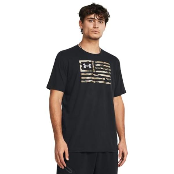 Under Armour 1382969001SM Freedom Graphic Short Sleeve T-Shirt for Mens, Black - Small