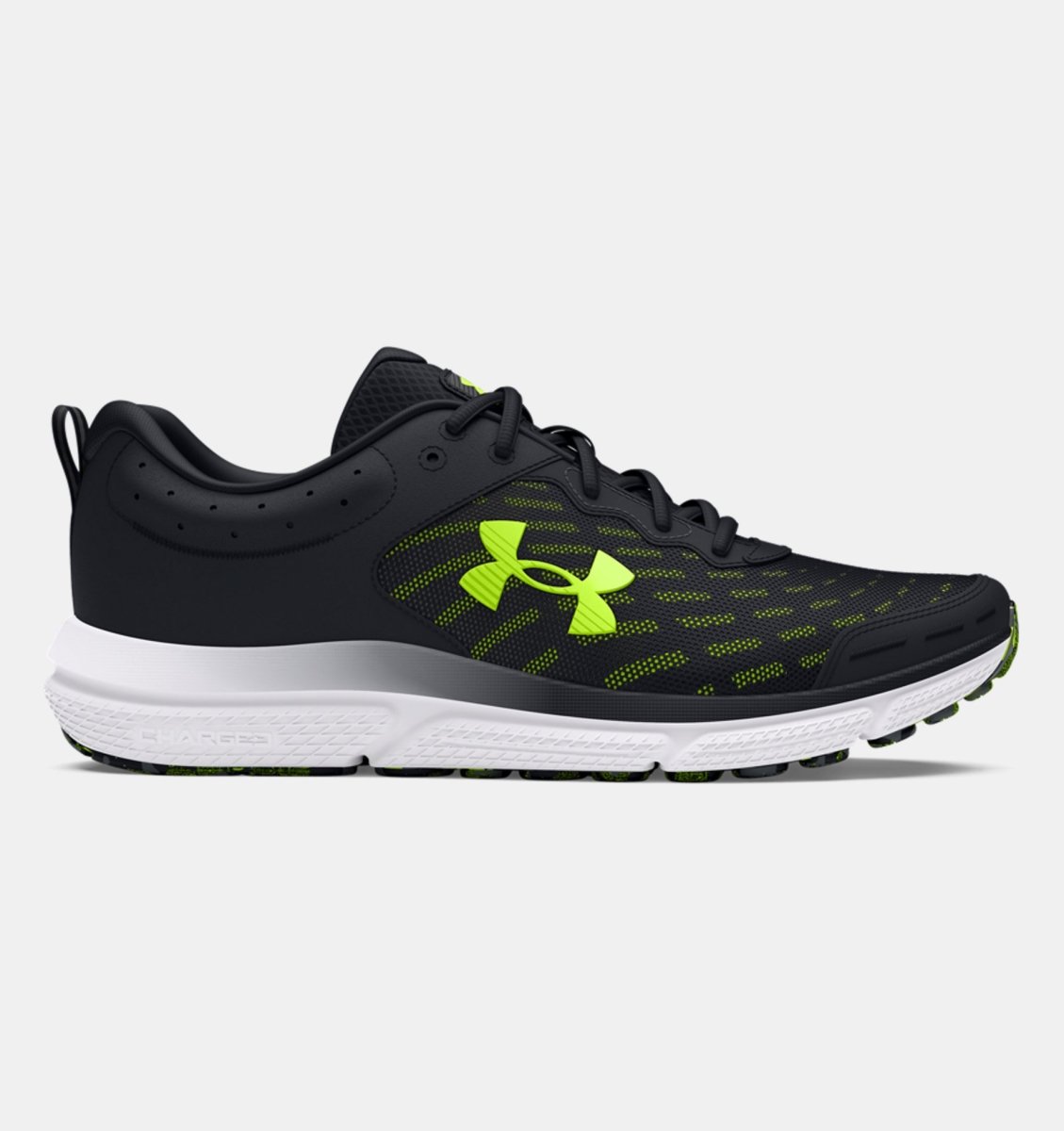 Charged Assert 10 Running Shoes for Mens, Black & High Vis Yellow - Size 8.5 - Under Armour 30261750078.5