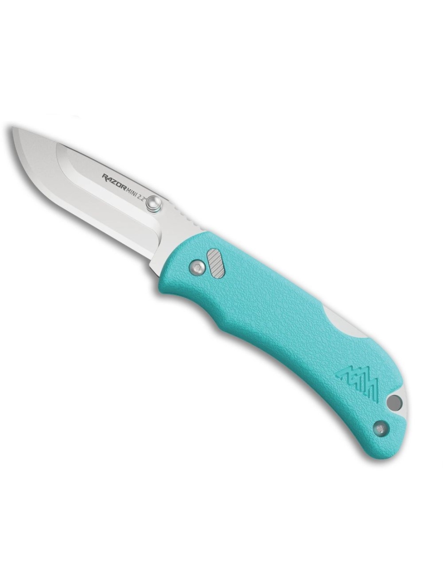 OE-RMG22-2C 2.2 in. Razor-Mini 2 Drop-Point Blades, Black & OD Green