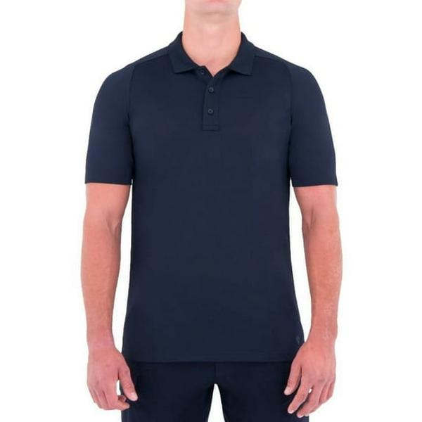 PERFORMANCE POLO SHORT SLEEVE, 100% Polyester, Button, 1 Pocket(s), Midnight Navy, 3XL