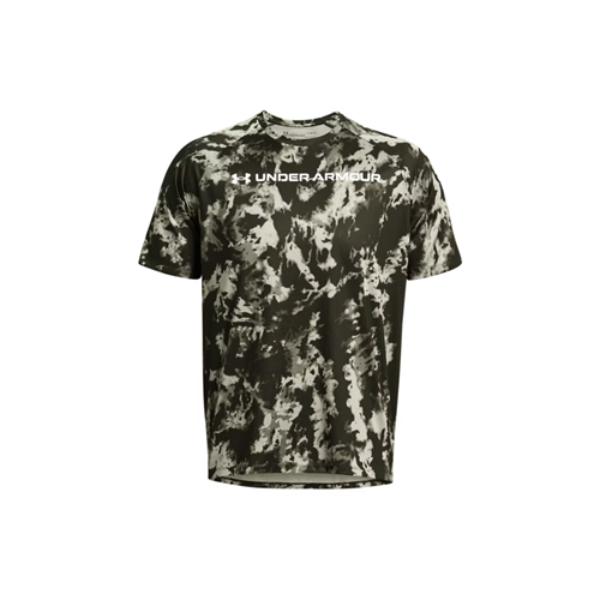 Under Armour 13616983902X Mens Tech ABC Camo Short Sleeve T-Shirt, Green - 2XL