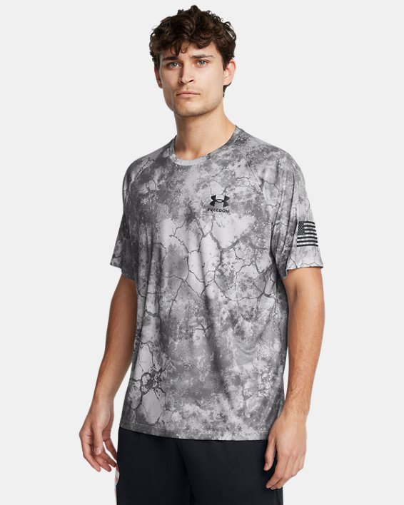 Under Armour Men's Tech Freedom Camo Short-Sleeve Casual Shirt - Mod Grey/Black L -  1382938-011-LG